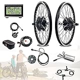 XYEJL 20-29 Zoll 48V 1000W Ebike Umbausatz, Conversion Kit Elektrofahrrad Motor Umbausatz Bürstenlose Motornabe, Mit LED-LCD-Bildschirm,1000wFrontWheel-48V29