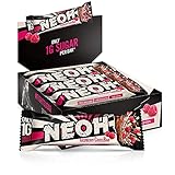 NEOH Low Carb Protein Riegel Himbeere - 2g Zucker / 92 kcal / 28% Protein - Ohne Zuckerzusatz - Vorteilsbox 12x30g - Raspberry