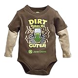 JOHN DEERE Baby-Jungen Boys' Bodyshirt T-Shirt, braun, 80