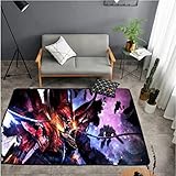 Teppich Cartoon Anime Gundam Mobile Anzug Anti-Rutsch Schlafzimmer Wohnzimmer Yoga Matte Kinderzimmer Spielmatte Studie Garderobe Rechteckige B