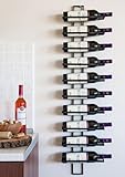 DanDiBo Weinregal Flaschenregal Metall Schwarz Wand Dies 116 cm für 10 Flaschen Flaschenständer F