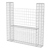 vidaXL Gabione U-Form Stahl 160x20x150cm Steinkorb Drahtkorb Mauersteinkorb