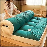 ZQW Klappbare Futon-Bodenmatratze, Japanische Futon-Futon-Matratze, Tatami-Bodenmatte Tragbare Camping-Matratze Kinder Faltbare Roll-Aufladung (Farbe : Grün, Größe : 90x200cm)