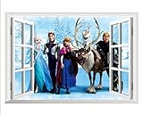 Kibi Wandtattoo Eiskönigin (Frozen) Wandsticker Frozen Disney für Kinderzimmer Living Room Removable Prinzessin Elsa Wandtattoo Kinderzimmer Frozen O