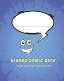 Premium Blanko Comic-Buch zum selber gestalten - über 100 Seiten mit leeren Rahmen - ca. A4 - für eigene Cartoons oder als Sketch-Book - Perfekt für Kinder und Erw