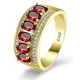 Adisaer Ring Silber 925 Orient, Ring Damen Gold Eleganz Zirkonia 18K Vergoldet 9Mm Breit Gr. 50 (15.9)