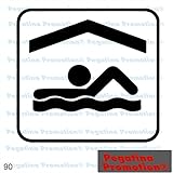 Piktogramm Typ 90 Icon Symbol Zeichen Hallenbad Schwimmbad Pool Schwimmer Aufkleber Sticker ca.15cm von Pegatina Promotion® Aufkleber mit Verklebehilfe von Pegatina Promotion® ohne Hintergrund gep