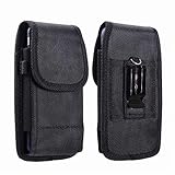 Gürteltasche für Samsung Galaxy A40 A5 J3 S7 Logicom Le Fit Hola Smooth Echo Lolly Moon Surf Handy Tragetasche Holster Nylon Vertikale Schutzhülle mit Metallclip