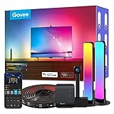 Govee DreamView T1 Pro TV Hintergrundbeleuchtung mit Kamera und Smart LED Lightbar, LED Strip, WiFi RGBIC LED Streifen für 55-65 Zoll TV und PC, funktioniert mit Alexa und Goog