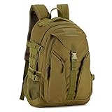 HUNTVP® 40L Rucksack Taktisch Tagesrucksack Militär Daypack MOLLE Wanderrucksack Wasserdicht Sporttasche Armee Trekkingrucksack Bundeswehr Fahrradrucksack Army Studenten für Outdoor Wandern, B