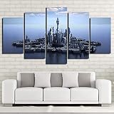 Airxcn Drucke auf Leinwand HD gedruckt 5 Stück Leinwand Kunst Stargate Atlantis Leinwand druckt Wandbilder für Wohnzimmer Moderne M