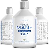 Total Man Vital Mikronährstoffkonzentrat Flüssig mit Multivitamine, Mineralstoffe, Spurenelementen und Pflanzenstoffen - 147 Inhaltsstoffe für Energie, Immun Boost, Gewichtskontrolle und M