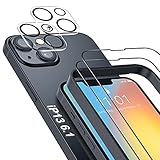 SAEYON [4 Stück] 2 Panzerglas Schutzfolie & 2 Kamera Panzerglas Kompatibel mit Apple Apple iPhone 13, 6,1 Zoll Kamera Folie + HD Klar Panzerglasfolie Displayschutzfolie,