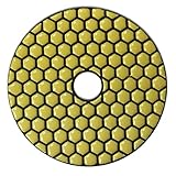 Profi Diamant-Schleifpad für Trockenschliff, D = 100 mm, Körnung 200, Klettaufnahme, für Naturstein, Kunststein, Granit, Marmor, Glas, Keramik oder F
