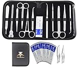 Sezierbesteck 22 Stück Präparierbesteck medizinische Biologie & Tierärztliche Studenten-Anatomie Lab Botanik Tierfrosch etc Dissecting Kit. Sezierbesteck Prämie E