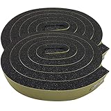 CJBIN Dichtungsband Selbstklebend, 2 Rollen 25mm(B) x10mm (D) x 2m lang, Schaumstoff selbstklebend, Dichtband Selbstklebend für Tür Fenster, wetterfest, Anti-Kollision, Schalldämmung