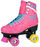 Sell-tex Kinder Rollschuhe 34 35 36 37 38 NEU Discoroller rosa Rollerskates Inliner ABEC-5 (37)