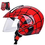 SVIVE Kinder Fahrradhelm Mädchen Jungen Kinder Motorrad Kinder Halbhelm Motorrad Kleinkind Bike BMX Bike-Helme Für Kinder Sicherheitszyklus Alter Set Skateboard-Roller (Geschenkhandschuhe),Brig