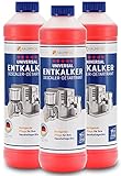 Entkalker 3x 750ml für Kaffeevollautomat & Kaffeemaschine - kompatibel mit allen Herstellern I Kaffee-Maschine I Vollautomat I Kaffeepadmaschinen I Kaffeautomat I Kalklöser I Kalk-Reinig