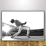 MKAN Poster Und Drucke Freddie Mercury Portrait, Leinwandbilder Wandkunstbilder, Für Wohnkultur 50X70C