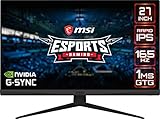 MSI Optix G273QF Esports Gaming IPS Monitor - 27 Zoll, 16:9 WQHD (2560 x 1440), Rapid IPS, 165Hz, 1ms GTG Reaktionszeit, G-SYNC kompatibel, weniger blaues Licht, VESA-Montage, DisplayPort, HDMI