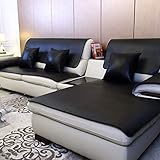 DANODA Leder Couch-abdeckungen,wasserdicht Nicht-Slip Schonbezug Sofa Universelle Sofa Dämpfung Baby Katze Hund Pinkeln Schutz Sofabezug,Schwarz,45 * 45