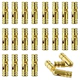 20 Stück Mini-Scharniere Barrel Scharnier Messing Verdeckte Scharnier Messing Versteckte Scharnier Möbelscharniere für DIY Schmuckkästchen, Geschenk-Box, Holzkiste, Schmuck-Box, Miniatur Moeb