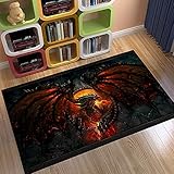 URUNI Teppich Schlafzimmer World of Warcraft Spiel Spielzimmer Teppich rutschfeste Dekoration Teppich Flanell Weiche Matte (Color : 07, Größe : 80x120cm)