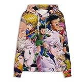 Männer Frauen Anime Hunter x Hunter 3D Kapuzenpullover Killua Cartoon Langarm Sweatshirt Gon Freecss Bedruckter Pullover Hisoka H
