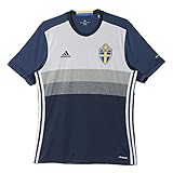 adidas Herren UEFA Euro 2016 Schweden Auswärtstrikot Replica T-Shirt, Blau/Weiß/Grau, M