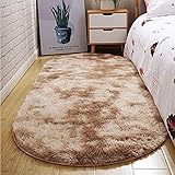 HJYAAA Ovaler Flauschiger Teppich Für Wohnzimmer Plüsch Schlafzimmer Teppiche Langflor Angepasst Wohnkultur Teppiche Bodenmatte 60X90C