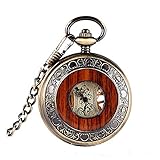 ZJDM Vintage Herren Taschenuhr Classic Retro Roman Manual Mechanische Taschenuhr Herren und Damen Retro Wanduhr Classic Smooth Face Mechanisch (Color : Gold, Size : One Size) (Gold One Size)