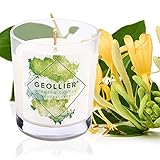 GEOLLIER Duftkerze, Duftkerze im Geschenkset, natürliches Soja Wachs Candle Light 5.8oz/35 Stunden Brenndauer Kerzen für Geburtstag, Muttertag (Geißblatt)
