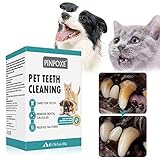 Zahnsteinpulver für Hunde Katzen, Zahnsteinentferner Hund & Katze, Zahnsteinpulver Natürlich, Mundhygiene & Frischer Atem, Zahnsteinentferner, Hund & Katze Plaque Off & Zahnsteinentfernung