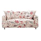 HOTNIU 1-Stück Elastischer Sofabezug 4 Sitzer Sofa überzug Couch Cover Stretch Sofahusse Sofa Überwürfe Elastisch Couchbezug Schonbezug Couch Hussen für Sofas mit 1 Kissenbezug, Pattern #Q