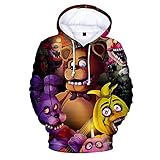 YTQQ-Five Nights at Freddy-Unisex 3D Sweater Streetwear,Anime Cartoon Cosplay Costume Sweatshirt Pullover Drawstring Sweater-XL
