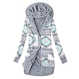 Wintermantel Schwarz Damen Einfarbig Hoher Kragen Wintermantel Mit Kapuze Fleecejacke Langer Mantel Wasserdicht Atmungsaktiv Regenjacken Sweatjacke Kapuzenmantel Winter FüR Frauen T