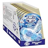 WC FRISCH Brilliant Gel Arctic Ocean, WC-Reiniger & Duftspüler, 10 Stück, All in 1 Formel mit Kraft-Schaum, Schmutz-Protektor, Extra Frische und brillanten G