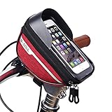 Lenkertasche Motorrad Motorrad Halterung Handy Telefon Fahrradhalterung Fahrradzubehör Fahrradzubehör Fahrrad Seitentasche Fahrradzubehör red,Free S