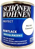 Protect Buntlack 375 ml RAL 9001 Cremeweiß hochglänzend, Alkydharzlack SW