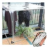 LJIANW Abdeckplane Klare Planen, Schwerlast Wasserdicht Transparent Kunststoff PVC Verdicken 0.3MM Mit Metallösen Boden Pflanzenabdeckung Deck Regenfeste Abdeckung (Farbe : Klar, Größe : 2x2.5m)