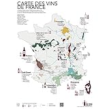 The Wine Galaxy Idee Geschenk: bedruckte Karte der französischen Wine und Weinregionen (Standardformat 50 x 70 cm) | Wandposter auf Französischem Wein | Poster mit Karte des Weinweins aus Frank