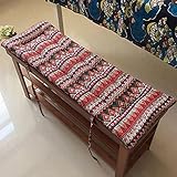 wwqasdfv Indoor Outdoor Bankkissen,Dickes langes Veranda-Schaukel-Rückenlehnen-Sitzpolster mit rutschfesten Bindungen,Gartendeck-Patio-Sofa Loveseat Soft Chair Mat 40x12x0.8