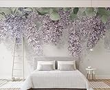 3D Effekt Tapete Wunderschönes Hochzeitszimmer Mit Lavendel Glyzinien Blumen Vliestapete Fototapete Wohnzimmer Schlafzimmer Wanddek
