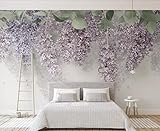 3D Effekt Tapete Wunderschönes Hochzeitszimmer Mit Lavendel Glyzinien Blumen Vliestapete Fototapete Wohnzimmer Schlafzimmer Wanddek