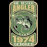 Die besten Angler sind 1974 geboren: Cooles Geschenk zum Geburtstag Geburtstagsparty Gästebuch Eintragen von Wünschen und Sprüchen lustig 108 Seiten / Design: Angelsp