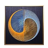 EnweMahi Nail String Art DIY Handgemachtes, Handmade Art Leinwand Bild, Wickellinien Malerei BüRodekoration FüR Geschenk