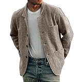 WAEKQIANG Herren Jugend Einfarbig Trend Mode Retro Klassische Jacke Slim Fit Jacke Revers Casual Top