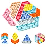 Magicoco Push Pop Bubble Pop Its Fidget Spielzeug Tik Tok Sensorische Spiele DrÜCken Tangrams Puzzle Gadget Gift Stress Angst Linderung FÜR Autismus ADHD Spezielle BedÜRfnisse (Sechseck Tangram)