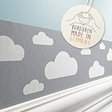 lovely label Liebevolle Kinderzimmer Bordüre selbstklebend I Made in Germany I Tapetenbordüre I Wandtattoo Mädchen & Junge I Wolken G